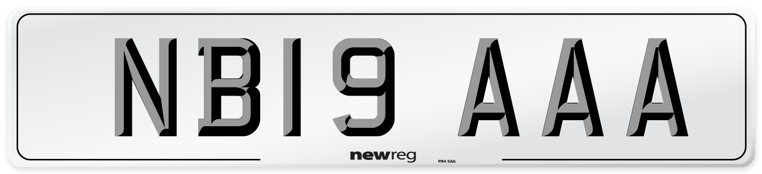 NB19 AAA Number Plate from New Reg
